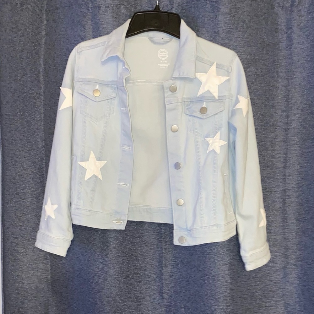 Light Blue Denim Jacket with White Stars